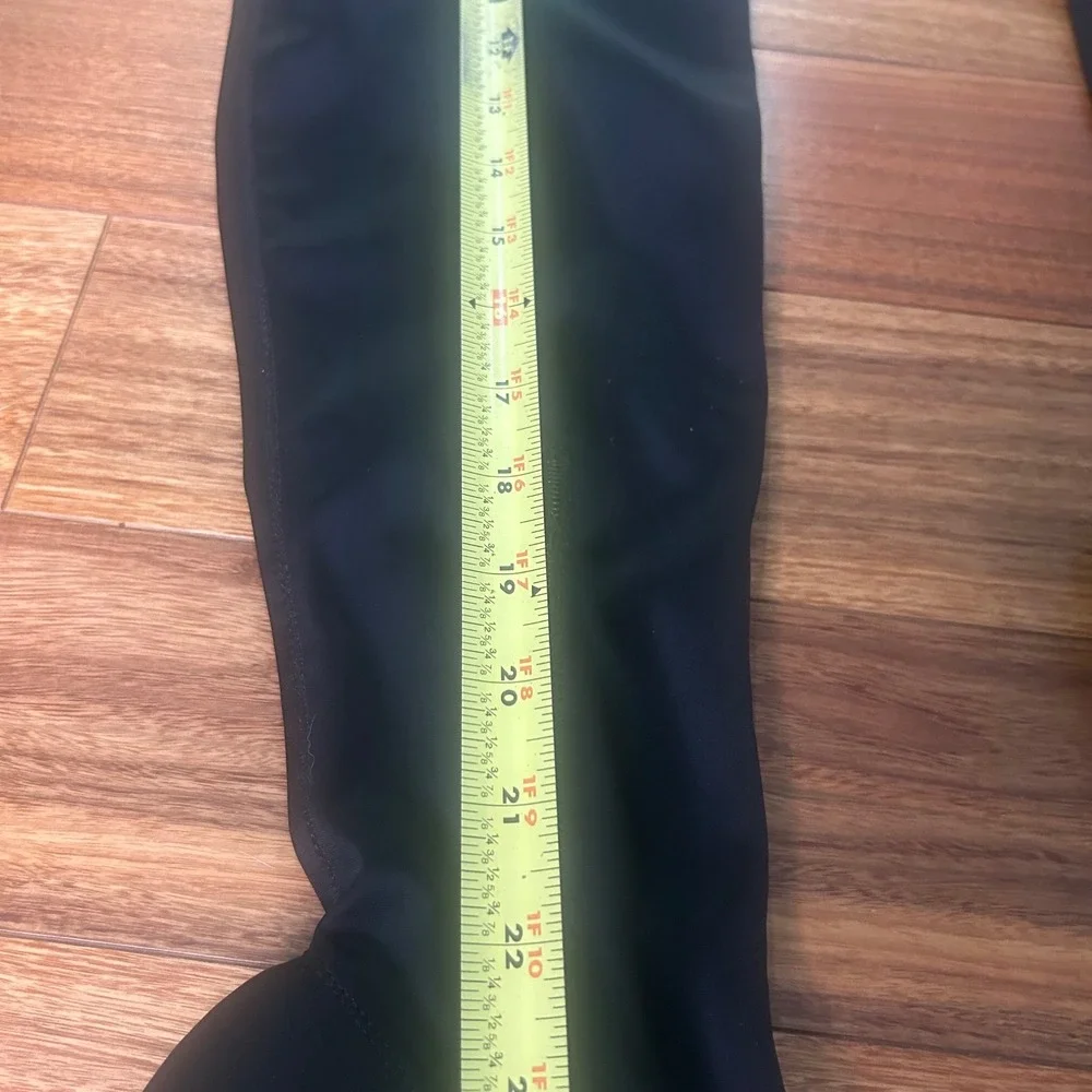 Truffle Collection Thigh High Boots Peep Toe Stiletto Heel Black‎ Size 8.5
